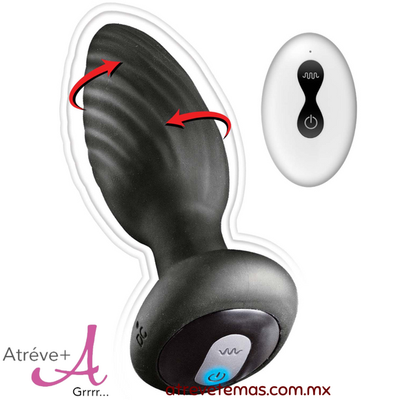 Ass-Sation Remote vibrating & rotating anal plug