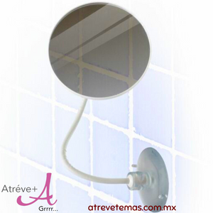 Fog free suction cup shaving mirror