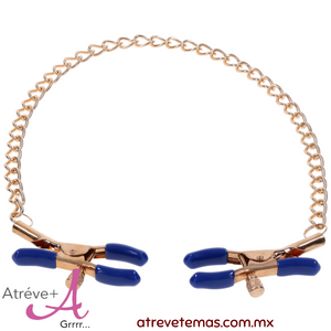 Cougar chained nipple clamps