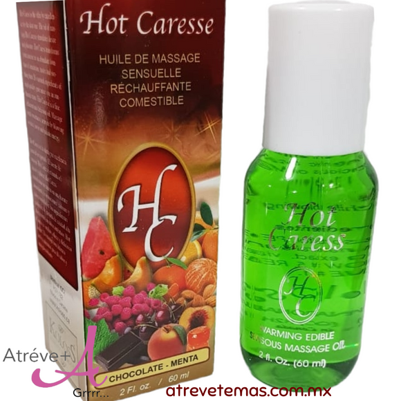 Hot Caresse Aceite térmico para masaje de sabores