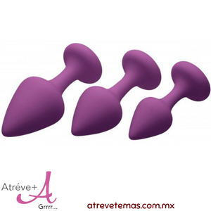 3 Piece silky silicone anal plugs