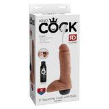 King cock 8" squirting cock with balls