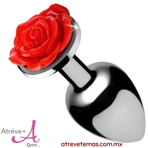 Rose anal plug small