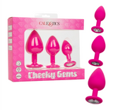 Cheeky gems set de 3 plugs rosa