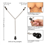 Weighted dual tier nipple clamps