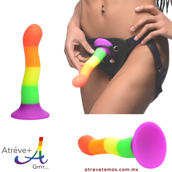 Strap U Pride Rainbow silicone dildo